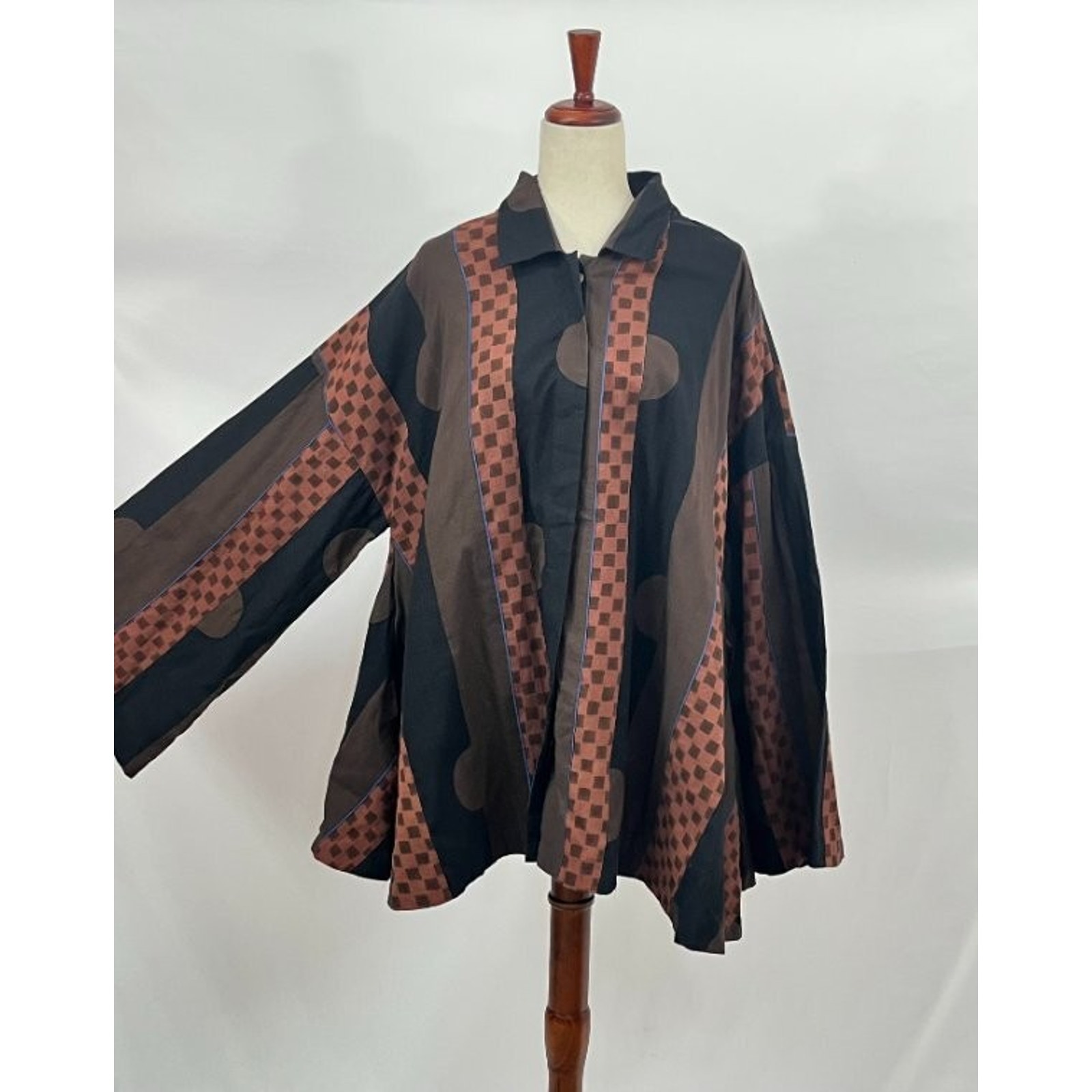 World Of Crow Sz S Small Oversize A-Line Swing Jacket Shirt Top — image 6 of 8